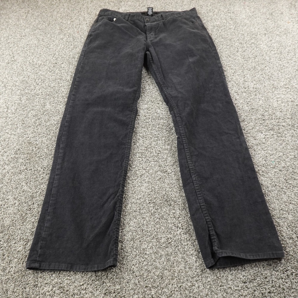 Calvin Klein Jeans Mens 36X32 Black Corduroy Cord 5 Pocket Pants Stretch Y2K 00s